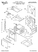 OVEN Diagram and Parts List for RBS277PDB4  Whirlpool Wall Oven