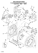 SECTION Diagram and Parts List for KEYS850LE0  KitchenAid Dryer