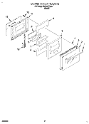 OVEN DOOR Diagram and Parts List for SB130PEDB0  Whirlpool Wall Oven