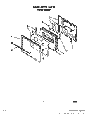 OVEN DOOR Diagram and Parts List for BES430WW1  Roper Range