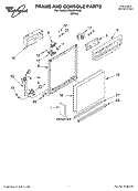 FRAME AND CONSOLE, LITERATURE Diagram and Parts List for DP940PWKQ1  Whirlpool Dishwasher