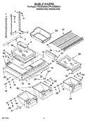 SHELF PARTS Diagram and Parts List for KTRA22EMSS04  KitchenAid Refrigerator