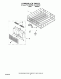 LOWER RACK PARTS Diagram and Parts List for 7DU1100XTSQ1  Whirlpool Dishwasher