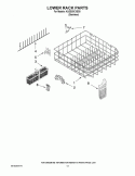 LOWER RACK PARTS Diagram and Parts List for KUDE50CXSS0  KitchenAid Dishwasher