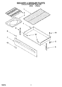 DRAWER AND BROILER Diagram and Parts List for RF350PXHW1  Whirlpool Range