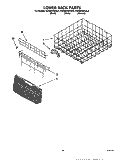 LOWER RACK Diagram and Parts List for KUDM24SEAL5  KitchenAid Dishwasher