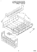 LOWER RACK Diagram and Parts List for KUDA230YAL2  KitchenAid Dishwasher