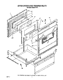 OVEN DOOR AND DRAWER Diagram and Parts List for RM988PXVM4  Whirlpool Microwave Oven Combo