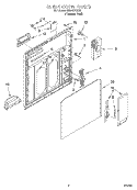 INNER DOOR Diagram and Parts List for GU980SCGS2  Whirlpool Dishwasher