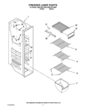 FREEZER LINER PARTS Diagram and Parts List for ED5KVEXVB06  Whirlpool Refrigerator