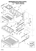 REFRIGERATOR SHELF PARTS Diagram and Parts List for KBRV36FPM01  KitchenAid Refrigerator