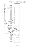 BRAKE AND DRIVE TUBE Diagram and Parts List for LA5530XSW1  Whirlpool Washer