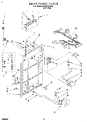 REAR PANEL Diagram and Parts List for KAWE677BWH0  KitchenAid Washer