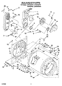 BULKHEAD PARTS Diagram and Parts List for LGQ9508PG1  Whirlpool Dryer