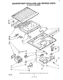 COMPARTMENT SEPARATOR AND CONTROL Diagram and Parts List for ET14AK2LWR0  Whirlpool Refrigerator