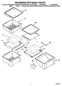 REFRIGERATOR SHELF PARTS Diagram and Parts List for GS6NBEXRY00  Whirlpool Refrigerator