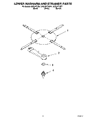 LOWER WASHARM AND STRAINER PARTS Diagram and Parts List for KUDJ01TJBT1  KitchenAid Dishwasher