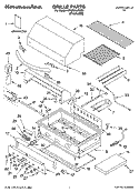 GRILLE PARTS Diagram and Parts List for KFGR364PSS0  KitchenAid Grill