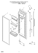 REFRIGERATOR DOOR Diagram and Parts List for KSRS22QDWH01  KitchenAid Refrigerator