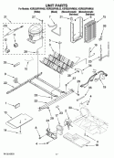 UNIT PARTS Diagram and Parts List for KSRS25RVBL02  KitchenAid Refrigerator