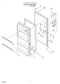 DOOR Diagram and Parts List for EV200FXEN00  Whirlpool Freezer