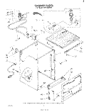CABINET Diagram and Parts List for SHF3804W2  Whirlpool Dishwasher