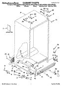 CABINET PARTS Diagram and Parts List for KSRL25FRWH03  KitchenAid Refrigerator