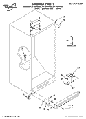 CABINET PARTS Diagram and Parts List for EV187NYRQ01  Whirlpool Freezer