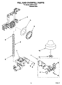 FILL AND OVERFILL PARTS Diagram and Parts List for KUDI01DLSS6  KitchenAid Dishwasher