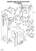 FREEZER LINER AND AIR FLOW PARTS Diagram and Parts List for KSSP42QMS01  KitchenAid Refrigerator