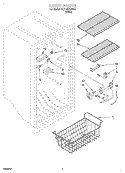 LINER Diagram and Parts List for SVF15NRJW00  Whirlpool Freezer