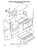 UPPER CHASSIS AND COMPONENT Diagram and Parts List for RM988PXLW2  Whirlpool Microwave Oven Combo