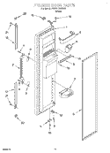 FREEZER DOOR Diagram and Parts List for 3VED27DQEW01  Whirlpool Refrigerator