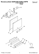 DOOR AND PANEL PARTS Diagram and Parts List for KUDL03ITSS3  KitchenAid Dishwasher