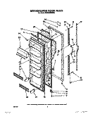 REFRIGERATOR DOOR Diagram and Parts List for 8ED20ZKXXN00  Whirlpool Refrigerator