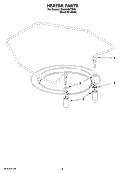 HEATER PARTS Diagram and Parts List for 7GU3600XTSY0  Whirlpool Dishwasher