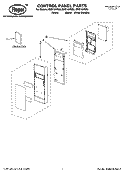 CONTROL PANEL PARTS Diagram and Parts List for MHE16XSQ0  Roper Microwave