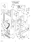 CABINET Diagram and Parts List for TGDX640EQ0  Estate Dryer