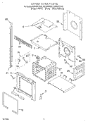 UPPER OVEN Diagram and Parts List for GBD307PDB2  Whirlpool Wall Oven