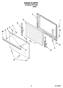 DOOR PARTS, OPTIONAL PARTS Diagram and Parts List for FEP310KW5  Roper Range