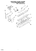 CONTROL PANEL PARTS Diagram and Parts List for KSSS42FMX00  KitchenAid Refrigerator