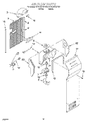 AIR FLOW Diagram and Parts List for 2VGD29DQFW00  Whirlpool Refrigerator