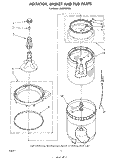 AGITATOR, BASKET AND TUB Diagram and Parts List for LA5500XPW4  Whirlpool Washer