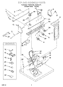 SECTION Diagram and Parts List for LEQ8857JT0  Whirlpool Dryer