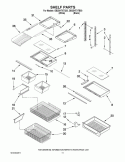 SHELF PARTS Diagram and Parts List for GB2SHTXTB03  Whirlpool Refrigerator