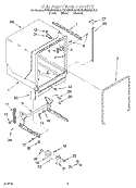 TUB AND FRAME Diagram and Parts List for KUDM24SEBL0  KitchenAid Dishwasher