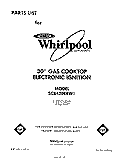 SECTION Diagram and Parts List for SC8430ERW1  Whirlpool Cooktop