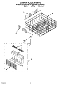 LOWER RACK PARTS, OPTIONAL PARTS (NOT INCLUDED) Diagram and Parts List for DU1145XTPS8  Whirlpool Dishwasher