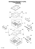 REFRIGERATOR SHELF PARTS Diagram and Parts List for KSSO42FMX03  KitchenAid Refrigerator