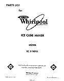 FRONT COVER Diagram and Parts List for EC5100XL  Whirlpool Ice Maker